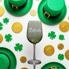 Load image into Gallery viewer, Slainte Stem Wine Glass Green
