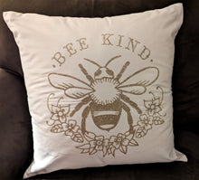 Load image into Gallery viewer, Bee Kind Sparkle Bee Pillow
