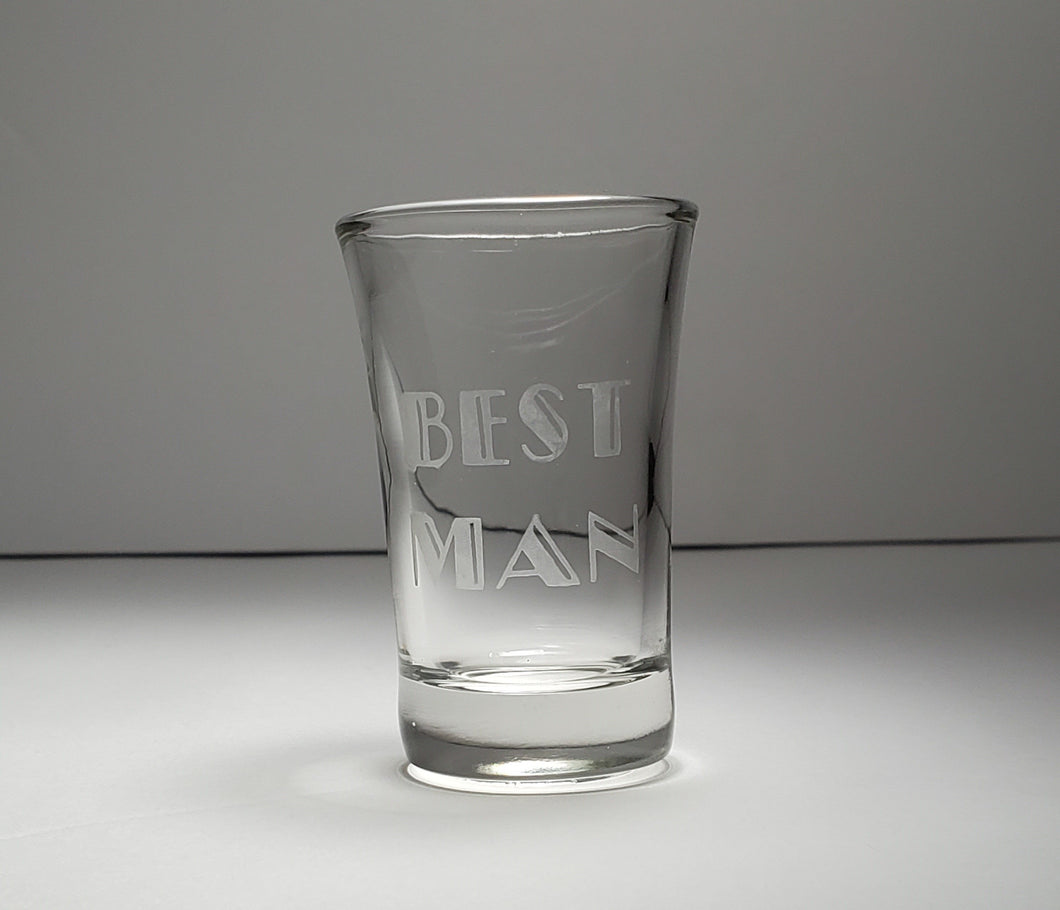 Best Man Shot Glass