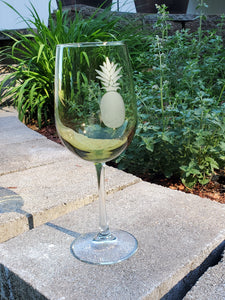 Pineapple Wine Glass