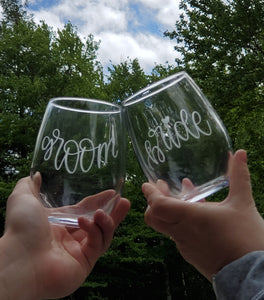 Bride Stemless Wine Glass