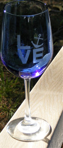 Anchor Love Wine Glass