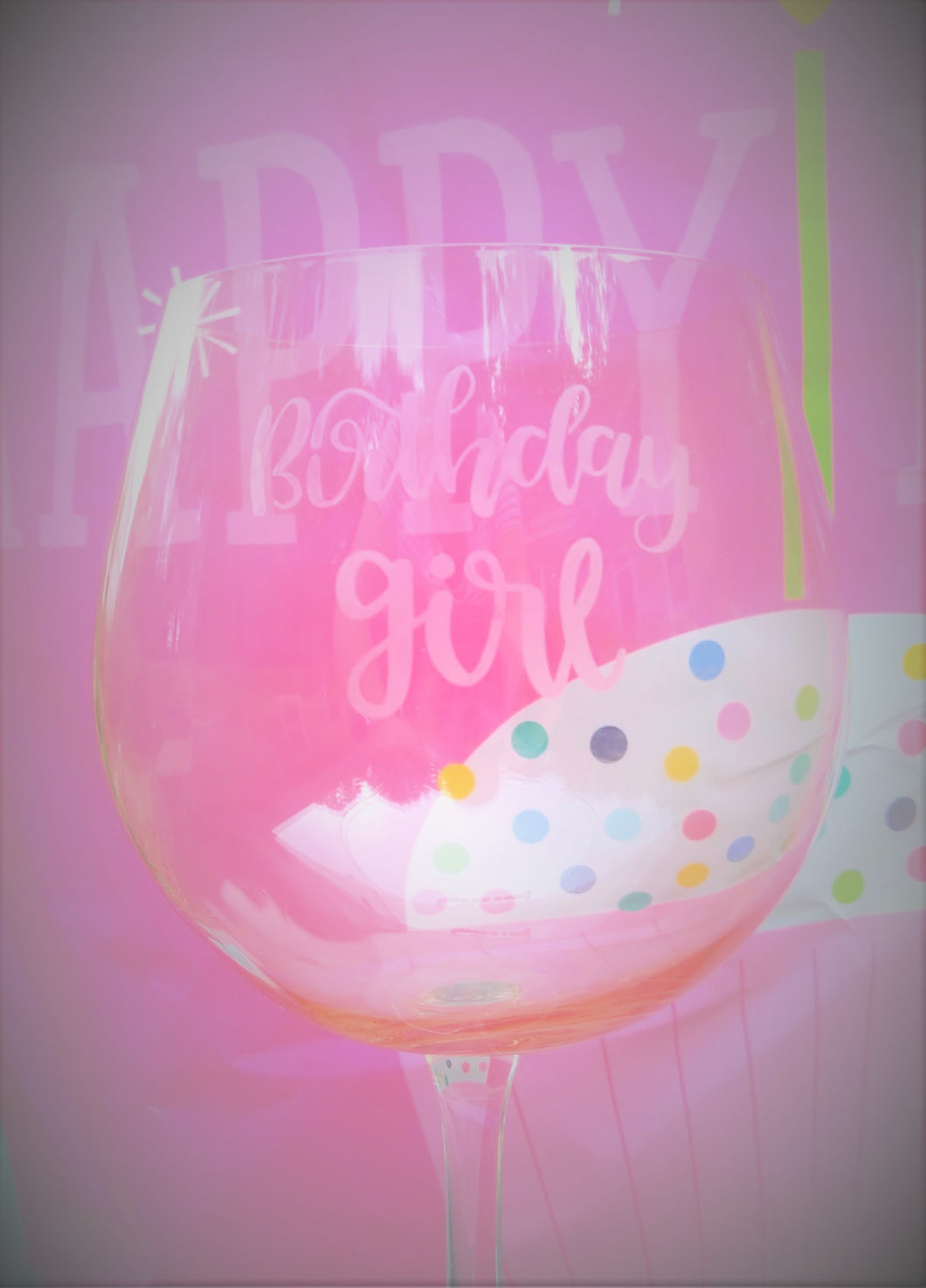 Birthday Girl Stemmed Wine Glass