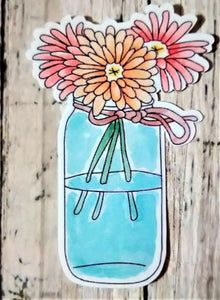 Flowers in Mason Jar