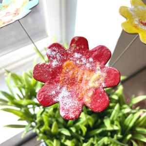 Large Copper Enamel Flower