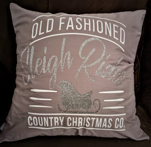 Old Fashioned Sleigh Ride Pillow