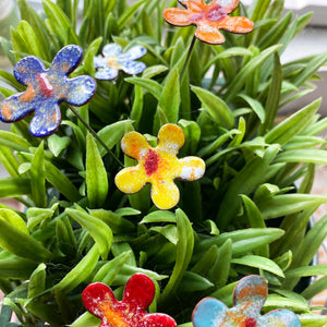 Small Copper Enamel Flower