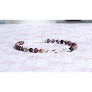 Tourmaline Sterling Sliver Bar Bracelet